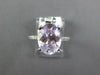 3.84CT DIAMOND & AAA LIGHT AMETHYST 14KT WHITE GOLD OVAL & ROUND FRIENDSHIP RING