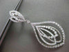 ESTATE LONG 4.96CT DIAMOND 18KT WHITE GOLD 3D MULTI LEAF DROP HANGING EARRINGS