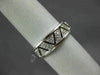 ESTATE .15CT DIAMOND 14KT WHITE GOLD CLASSIC TRIANGULAR ZIG ZAG BAND RING #18766