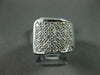 ESTATE LARGE .80CT ROUND CUT DIAMOND 14KT WHITE GOLD PAVE BELT FUN RING #21298