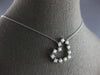 ESTATE 1.66CT DIAMOND 14KT WHITE GOLD 3D CLASSIC OPEN HEART FUN LOVE NECKLACE