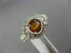 WIDE .92CT DIAMOND & AAA YELLOW SAPPHIRE 14KT WHITE GOLD 3D HALO ENGAGEMENT RING