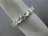 ESTATE 1.75CT DIAMOND 14K WHITE GOLD 3D SEVEN STONE SHARE PRONG ANNIVERSARY RING