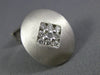 ESTATE LARGE .90CT DIAMOND 14KT WHITE GOLD 3D CLASSIC OVAL SHAPE CUFFLINKS #987