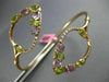 ESTATE LARGE 4.44CT DIAMOND AAA AMETHYST & PERIDOT 14K ROSE GOLD BANGLE BRACELET