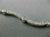 ANTIQUE 2.10CT DIAMOND 14KT WHITE GOLD 3D FILIGREE BEZEL DROP NECKLACE #18629