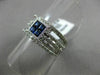 ESTATE 1.03CT ROUND DIAMOND & SAPPHIRE 14KT WHITE GOLD SQUARE HALO PROMISE RING