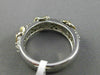 ESTATE .60CT DIAMOND 14KT WHITE & YELLOW GOLD 3 FLOWER WEDDING ANNIVERSARY RING