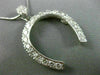 ESTATE LARGE PLATINUM 2.60CT DIAMOND 3D HORSESHOE LUCKY FLOATING PENDANT #21965