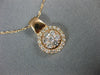 ESTATE .35CT DIAMOND 14KT ROSE GOLD 3D CLUSTER ROUND FLOATING FLOWER PENDANT
