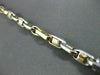 ESTATE WIDE 14K WHITE & YELLOW GOLD 3D SOLID HANDCRAFTED ITALIAN BRACELET #22788