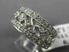 WIDE 1.20CT ROUND & PRINCESS DIAMOND 14KT WHITE GOLD 3D FILIGREE LOVE RING #1357
