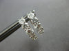ESTATE SMALL 1.43CT DIAMOND 14KT WHITE GOLD SHARED PRONG 5 STONE HUGGIE EARRINGS