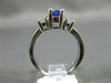 1.63CT ROUND DIAMOND & AAA OVAL TANZANITE 14K WHITE GOLD 3 STONE ENGAGEMENT RING