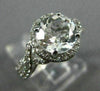 ESTATE 2.93CT AAA WHITE TOPAZ 14KT WHITE GOLD 3D INFINITY LOVE ENGAGEMENT RING