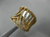 ESTATE LARGE 1.01CT DIAMOND 18KT ROSE GOLD MULTI ROW OPEN FILIGREE COCKTAIL RING