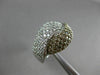 ESTATE WIDE 1.80CT WHITE CHOCOLATE FANCY DIAMOND 14K WHITE GOLD CRISS CROSS RING