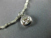 ESTATE .82CT DIAMOND 14KT WHITE GOLD CLASSIC SOLITAIRE BEZEL DROP NECKLACE #204