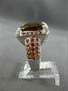 ESTATE MASSIVE 3.0CTW DIAMOND SAPPHIRE & QUARTZ 14KT WHITE GOLD ENGAGEMENT RING