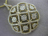 EFFY LARGE 3.0CT DIAMOND 14KT YELLOW GOLD OPEN FILIGREE FLOWER FLOATING PENDANT