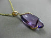 ESTATE 9.80CT DIAMOND & AMETHYST 18KT ROSE GOLD MARQUISE SHAPE FLOATING PENDANT