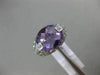 ESTATE 4.60CT DIAMOND & AAA AMETHYST 14KT WHITE GOLD 3D OPEN FILIGREE FUN RING