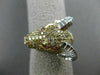 ESTATE 1.8CT FANCY COLOR DIAMOND & AAA RUBY 18k WHITE & ROSE GOLD HAPPY RAM RING
