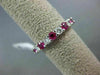 ESTATE 2.52CT ROUND CUT DIAMOND & AAA RUBY 14KT WHITE GOLD ETERNITY RING #22275