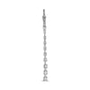 .56CT DIAMOND 14K WHITE GOLD ROUND GRADUATING JOURNEY LEVERBACK HANGING EARRINGS