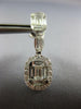 2.11CT DIAMOND 18KT WHITE GOLD 3D ROUND & BAGUETTE OVAL SQUARE HANGING EARRINGS