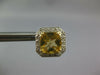 .53CT DIAMOND & AAA YELLOW TOPAZ 14KT 2 TONE GOLD CUSHION FILIGREE STUD EARRINGS