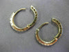 ESTATE CUBIC ZIRCONIA 14KT YELLOW GOLD CLASSIC SEMI BEZEL HUGGIE EARRINGS #24353