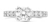 ESTATE .84CT DIAMOND 14KT WHITE GOLD ROUND CLASSIC SEMI ETERNITY ENGAGEMENT RING