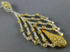 ESTATE EXTRA LARGE 1.72CT WHITE & FANCY YELLOW DIAMOND 18KT 2 TONE GOLD PENDANT