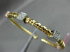 ESTATE .30CT DIAMOND 14KT TWO TONE GOLD 3D SQUARE FLEXIBLE ROPE BANGLE BRACELET