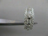 ANTIQUE WIDE 2.55CTW DIAMOND ROUND EMERALD 14KT WHITE GOLD ETERNITY RING #19610