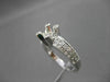 ESTATE WIDE .50CT DIAMOND 14K WHITE GOLD 3 ROW SEMI MOUNT ENGAGEMENT RING #14896