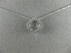 ESTATE .10CT DIAMOND 14KT WHITE GOLD 3D CLUSTER SQUARE DANCING DIAMOND PENDANT