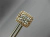 ESTATE LARGE 1.16CT ROUND & BAGUETTE DIAMOND 18K WHITE & ROSE GOLD STUD EARRINGS