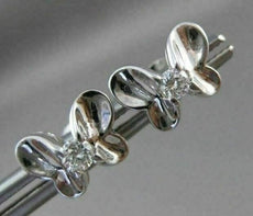 ANTIQUE .14CT DIAMOND BUTTERFLY 14KT WHITE GOLD EARRINGS SIMPLY AMAZING!! #21312