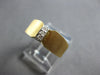 ESTATE .05CT DIAMOND 14KT 2 TONE GOLD 3D ROUND MATTE & SHINY FUN BAR RING #27965