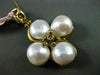 ESTATE LARGE .12CT DIAMOND & AAA SOUTH SEA PEARL 14KT YELLOW GOLD FLOWER PENDANT