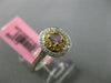 ESTATE GIA .43CT DIAMOND 18K TRI COLOR GOLD DOUBLE HALO FILIGREE ENGAGEMENT RING