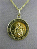 ESTATE 14KT YELLOW GOLD OUR LADY OF MOUNT CARMEL PRAY FOR US PENDANT #25078