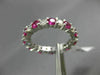 ESTATE 2.52CT ROUND CUT DIAMOND & AAA RUBY 14KT WHITE GOLD ETERNITY RING #22275