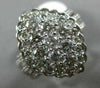 ESTATE LARGE 1.50CT DIAMOND 14KT WHITE GOLD 3D FILIGREE MARQUISE CLUSTER RING FG