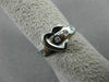 ESTATE WIDE .20CT DIAMOND 14KT WHITE GOLD 3D ETOILE BELT HEART FUN RING #15382