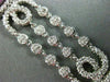 ESTATE WIDE 8.31CT DIAMOND & PINK SAPPHIRE 18K WHITE GOLD 3D MULTI ROW BRACELET