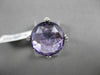 ESTATE 10.25CTW DIAMOND & AAA EXTRA FACET AMETHYST 14KT WHITE 3D ENGAGEMENT RING