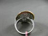 ESTATE .46CT DIAMOND 18K WHITE & ROSE GOLD 3D ETOILE OPEN FILIGREE CIRCULAR RING